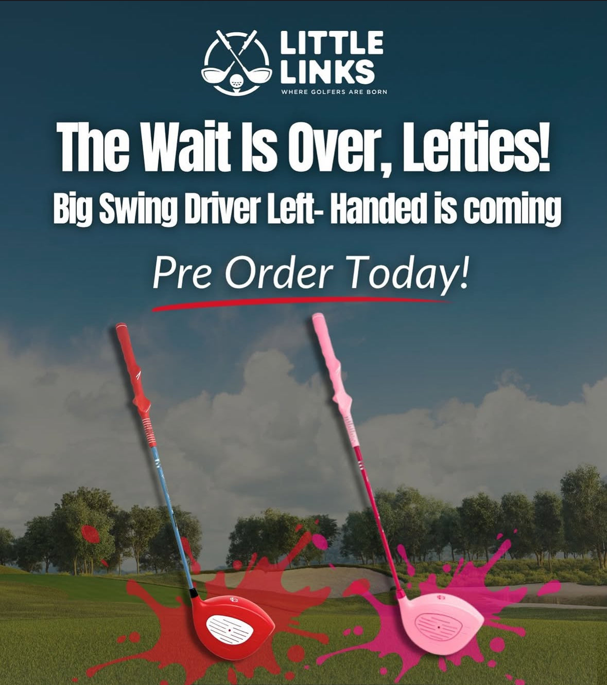 Big Swing Kids Golf Driver (Choose Colour)